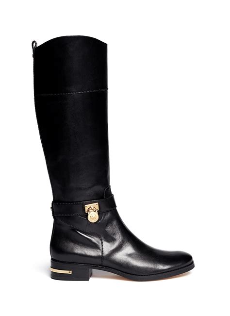 michael kors black ailee boots|Michael Kors leather boots.